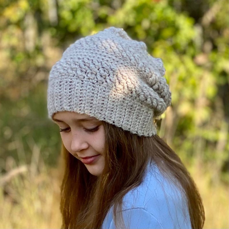 Crochet hat pattern The Jill slouchy hat (Toddler, Child and Adult sizes) - 编织/刺绣/羊毛毡/裁缝 - 其他材质 卡其色