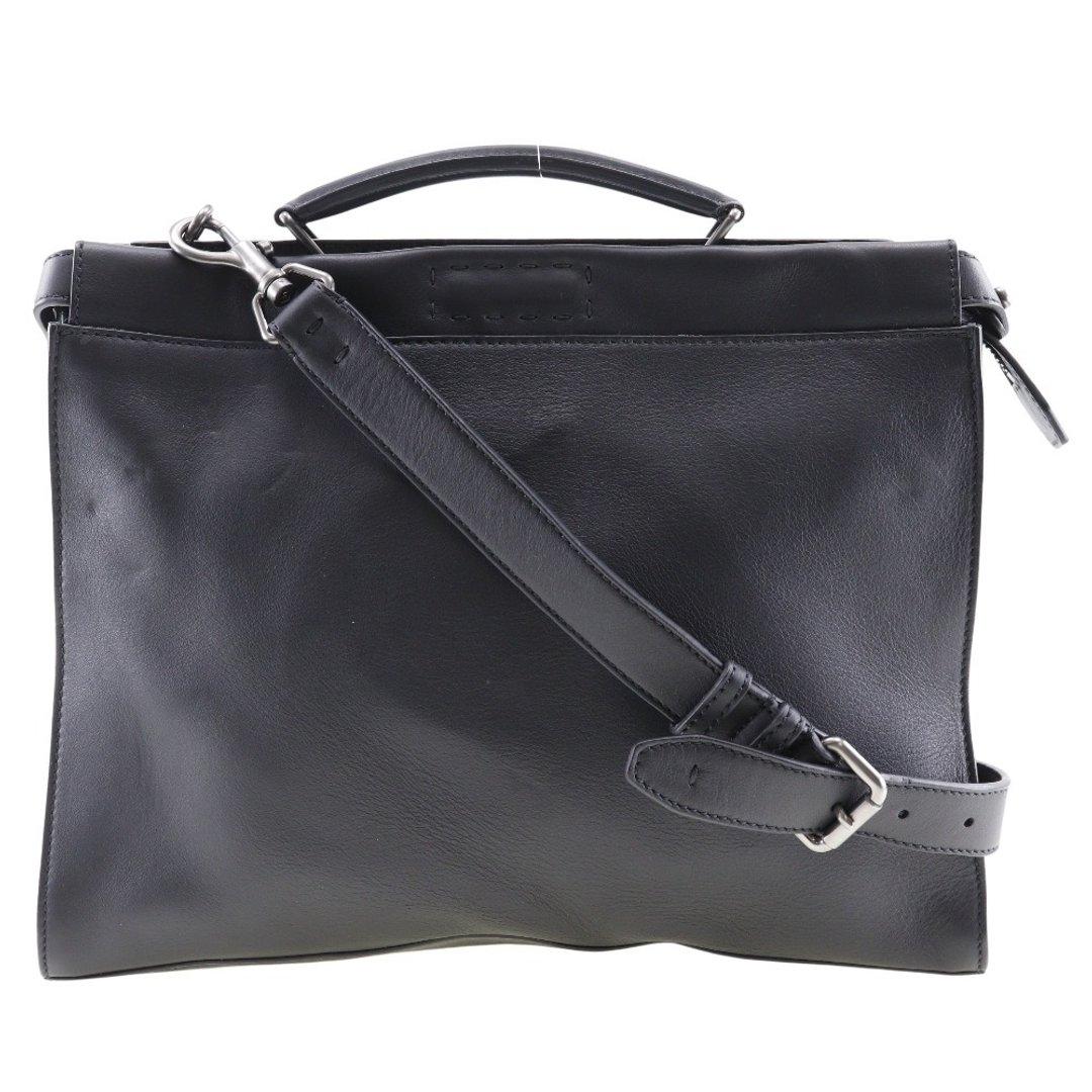 【日本直送】FENDI 芬迪 PEEKABOO 公文包 Selleria 两用肩背包 小牛皮 黑色 男士【二手】 - 电脑包 - 真皮 黑色