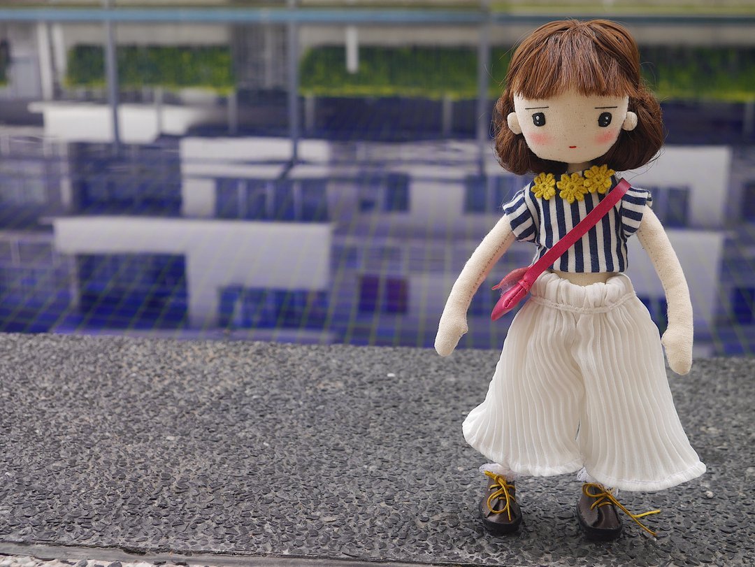 Handmade Doll- Sweet Little Girl - 玩偶/公仔 - 棉 蓝色