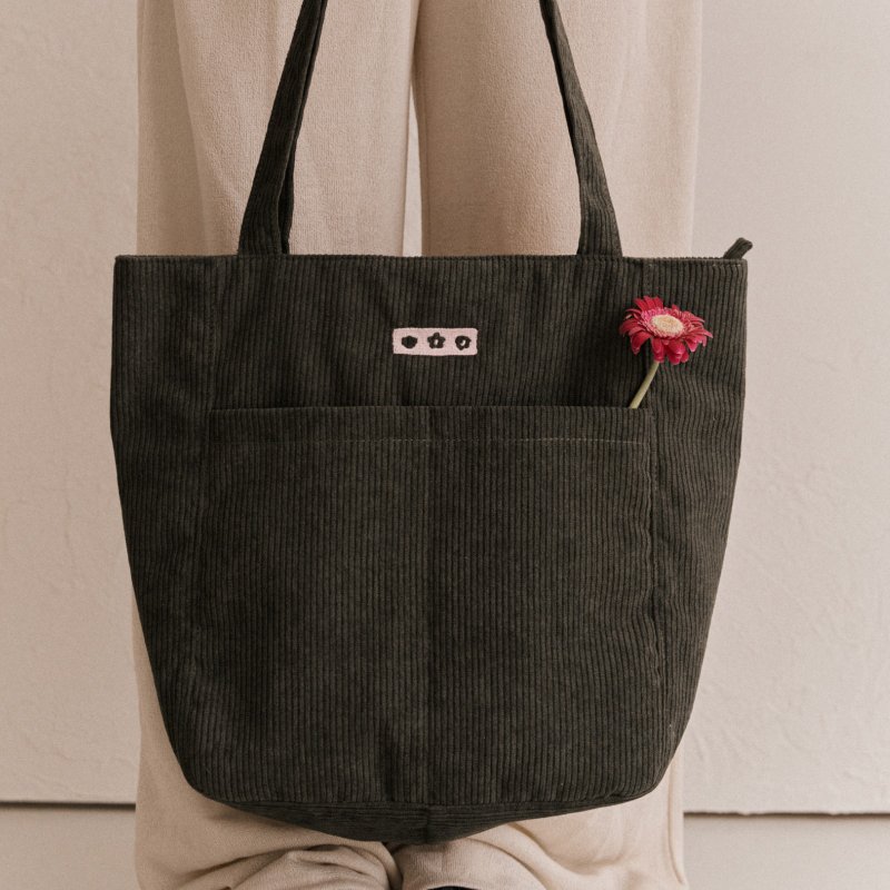 Bloom Archive Tote ・ 雾炭黑 - 侧背包/斜挎包 - 其他人造纤维 