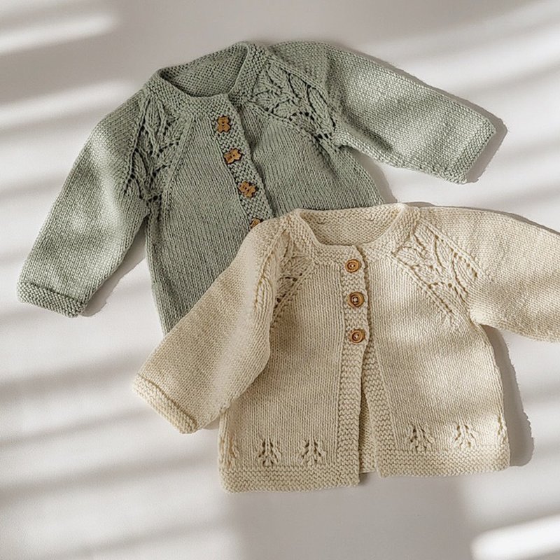 【定制】宝宝/小童礼物(羊毛手工外套) - 童装外套 - 羊毛 白色