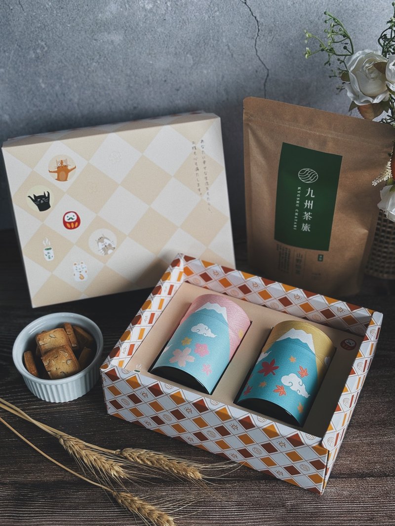 【手手司康 x 九州茶旅】日系茶菓礼盒 / 日本焙茶 / 手工饼干 - 手工饼干 - 新鲜食材 