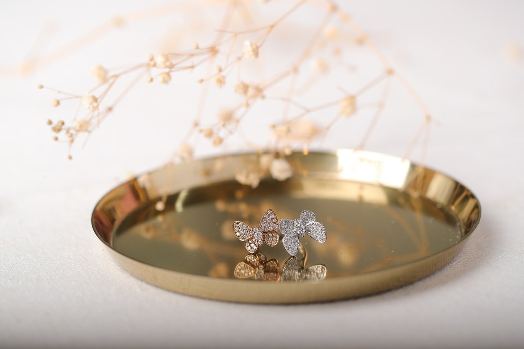 双蝶造型女戒-18k - 戒指 - 贵金属 多色