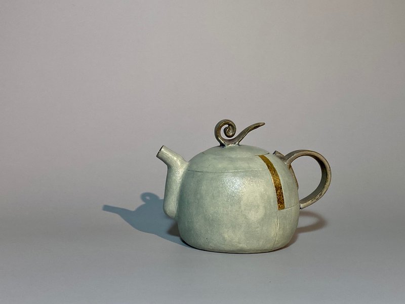 几何粉可爱茶壶(绿) - 茶具/茶杯 - 陶 