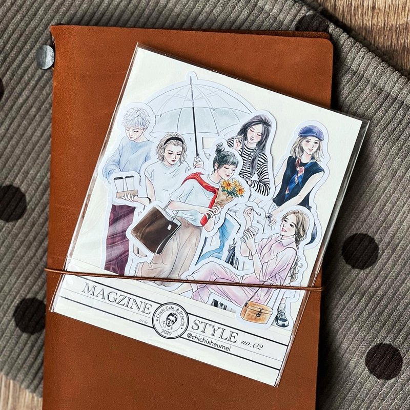 季季Chichi // MAGZINE STYLE no.2 // 女子观察分镜A款 单张6入 - 贴纸 - 纸 