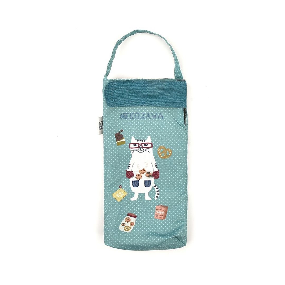 Kusuguru Japan 日本眼镜猫 杯套伞套 超吸水内层万用收纳挂包-绿 - 手提包/手提袋 - 聚酯纤维 绿色