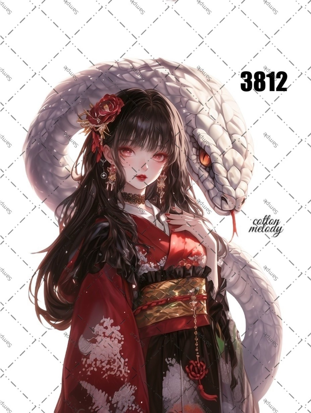 original sticker no.3812 人物贴纸 原创贴纸 原创人物贴纸 装饰贴纸 cotton melody - 贴纸 - 纸 