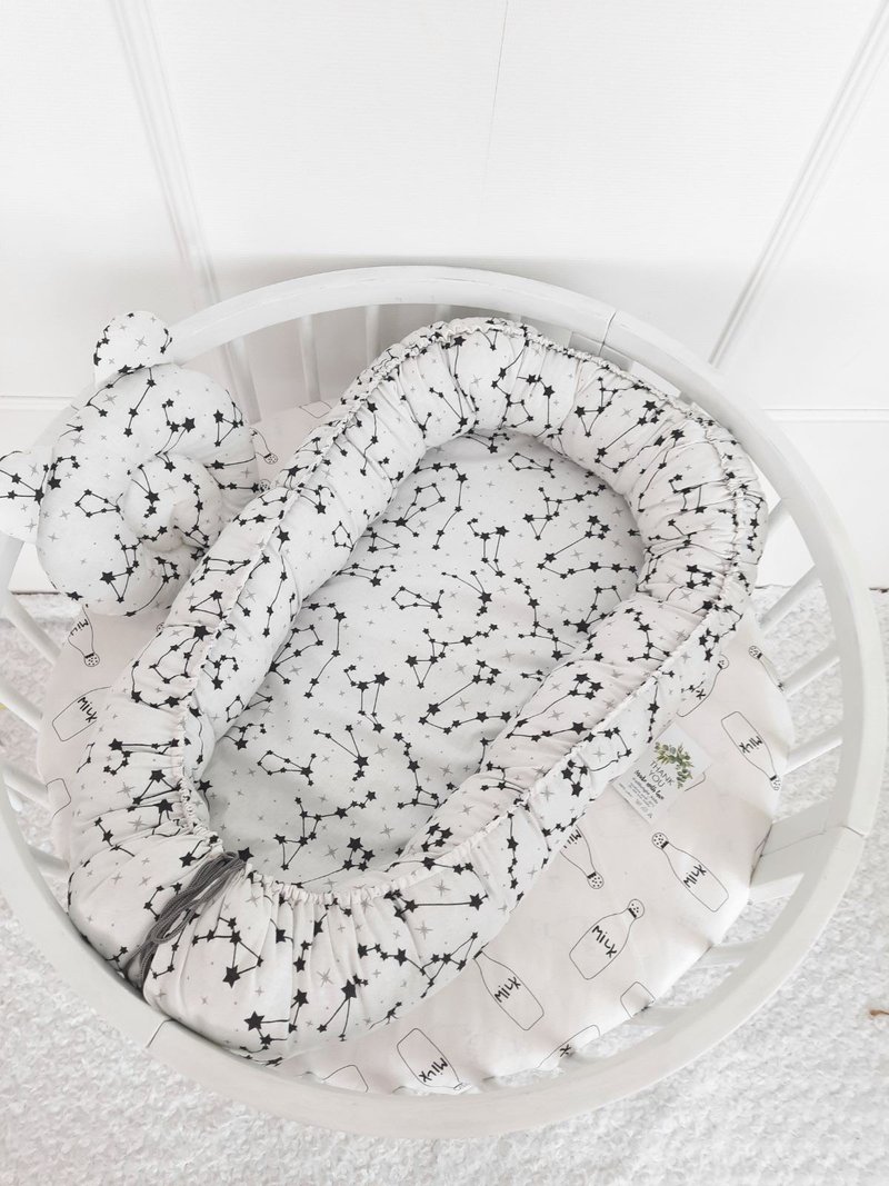 Baby  nest  newborn  0-8 month + pillow as a gift!! - 满月礼盒 - 棉．麻 白色