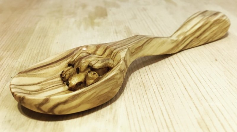 小狗浅尝木汤匙 - 木工/竹艺/纸艺 - 木头 橘色