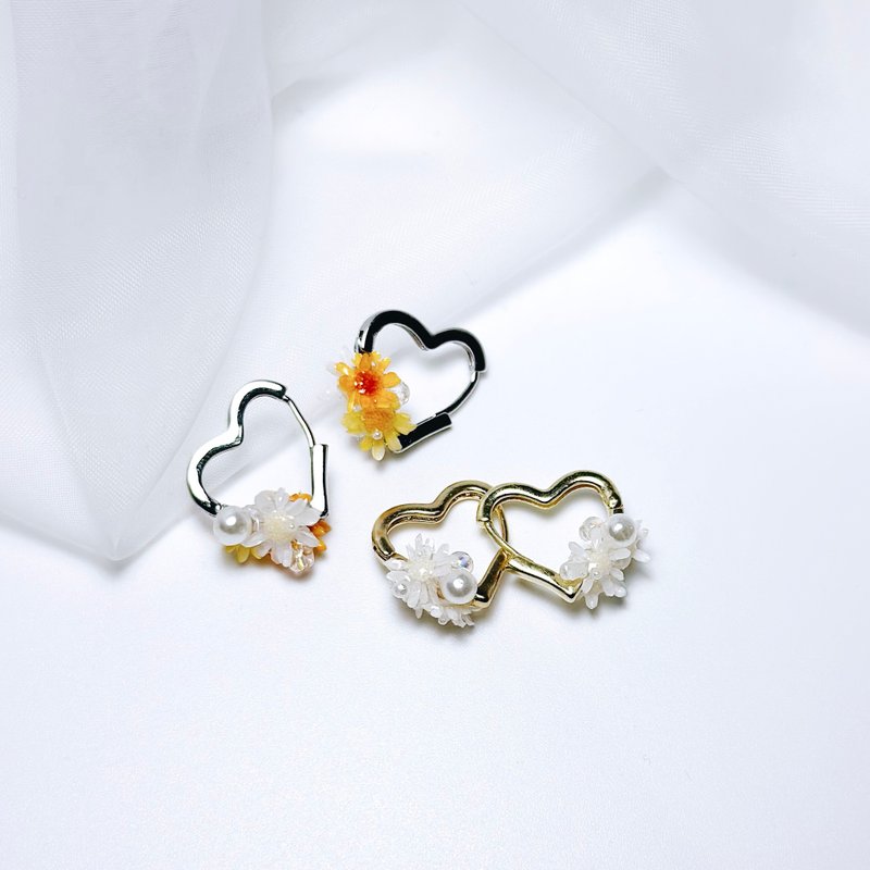 咲心 • 押花手工耳环 - 耳环/耳夹 - 植物．花 