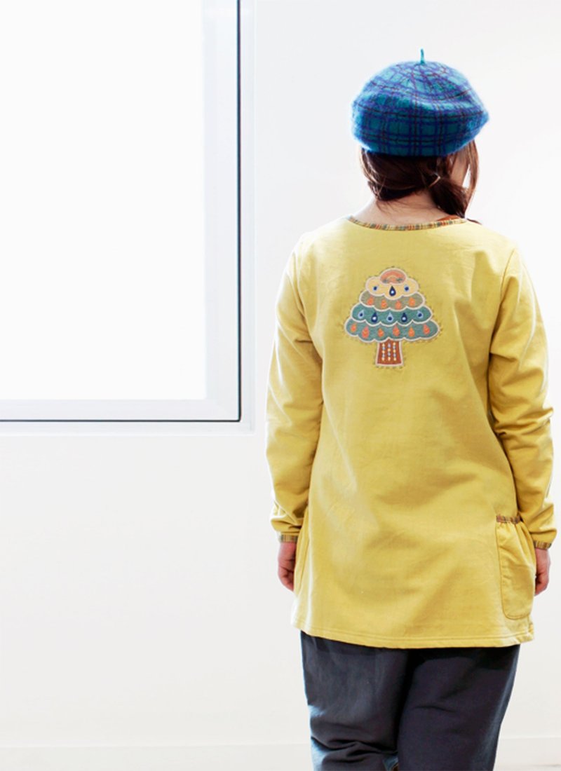 ☆ Hammock ☆ 彡 Hammock Candy Tree Tunic - 女装上衣 - 棉．麻 黄色