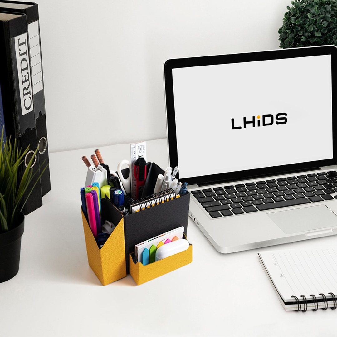 LHiDS 立方磁吸收纳盒+小/中收纳盒 三件组 - 经典黄 - 收纳用品 - 其他材质 
