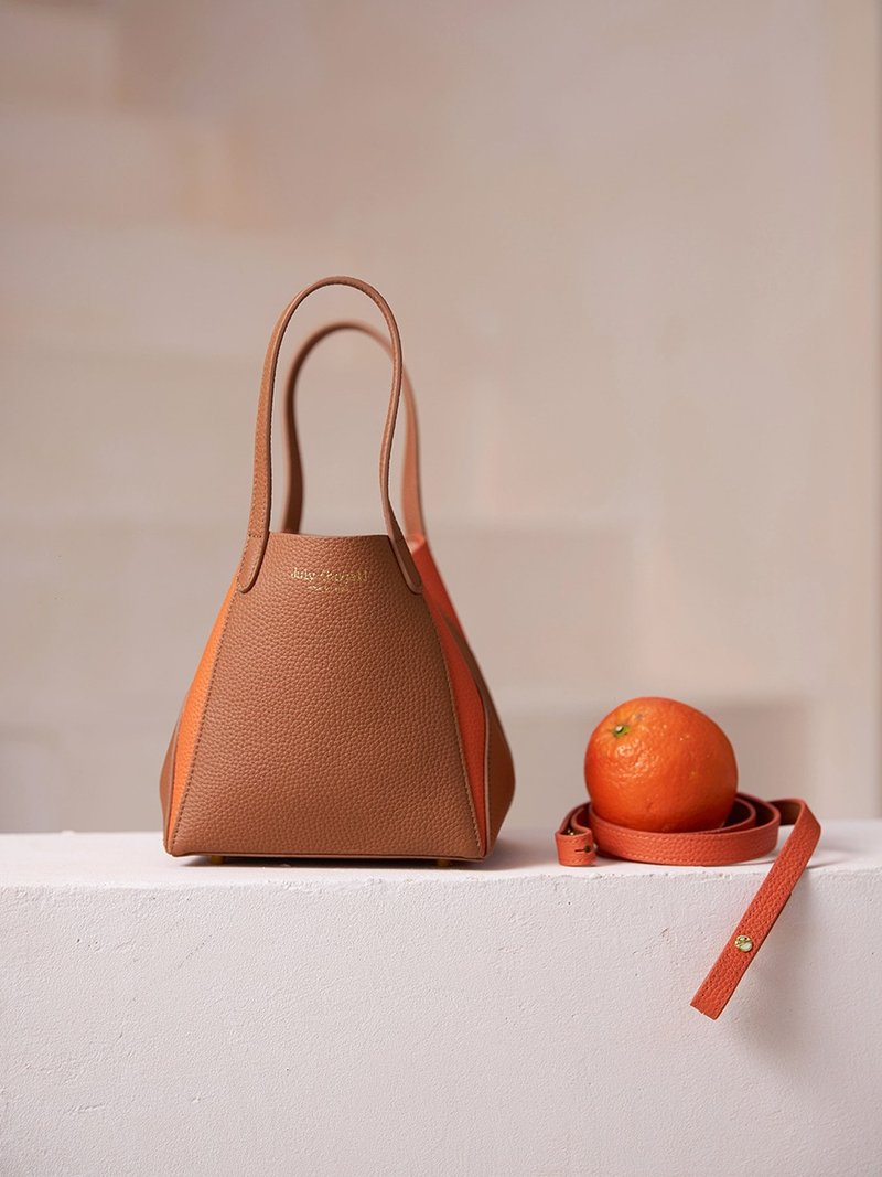 togo小牛皮 单肩手提迷你包 魔方包 子母包 菜篮子 - 侧背包/斜挎包 - 真皮 