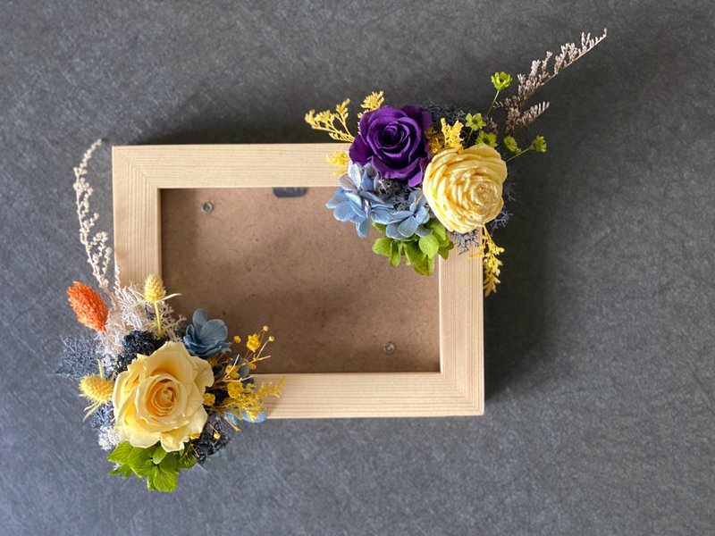 框住美好 相框花设计 冻龄不凋花 永生花 干燥花 - 画框/相框 - 植物．花 黄色