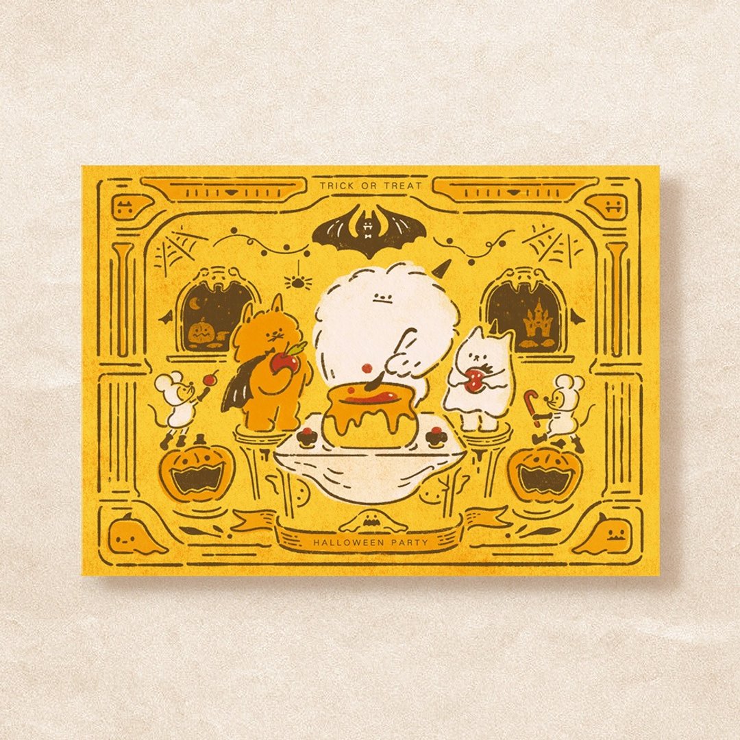 postcard-万圣节PARTY - 卡片/明信片 - 纸 多色