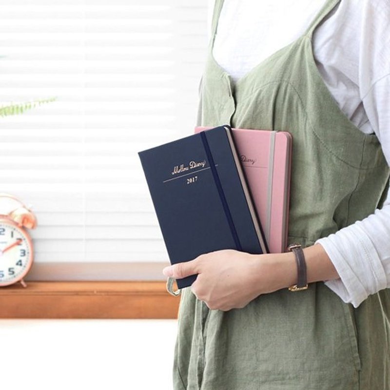 手帐年历-2017大人物经典皮革时效周志-海军蓝,ICO87380 - 笔记本/手帐 - 纸 蓝色