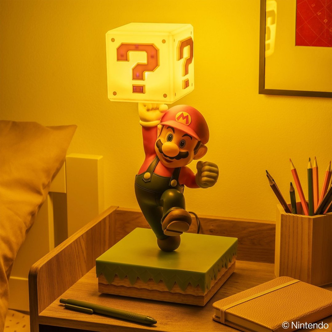 官方授权任天堂二合一玛利欧 Mario Figurine 发声夜灯 - 灯具/灯饰 - 塑料 多色