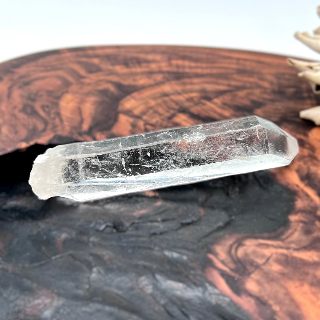 雪遥。柱 原矿 手握 冥想 高频水晶 I 印度喜马拉雅白水晶柱 I - 摆饰 - 水晶 透明