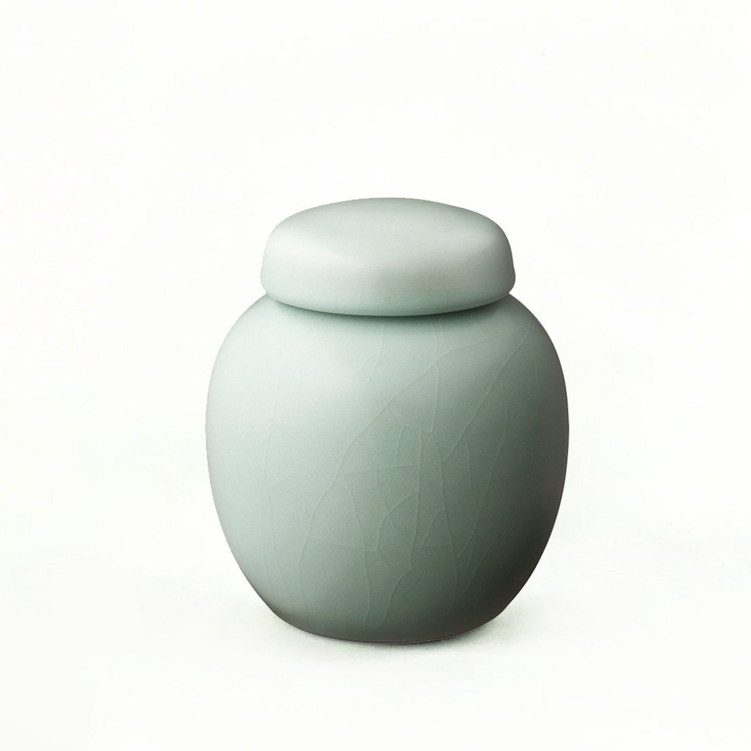 陶作坊│怀汝中呆茶叶罐 (天青) - 茶具/茶杯 - 瓷 
