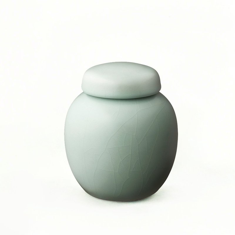 陶作坊│怀汝中呆茶叶罐 (天青) - 茶具/茶杯 - 瓷 