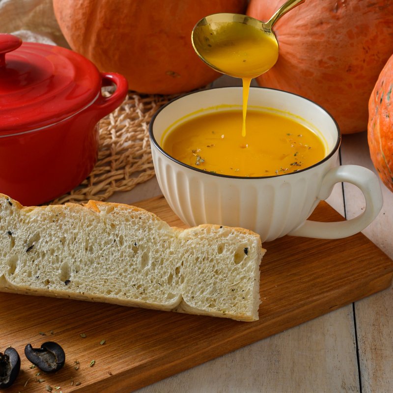 水相餐聚苑-黄金南瓜浓汤 /奶素(原价120元) - 料理包 - 新鲜食材 白色