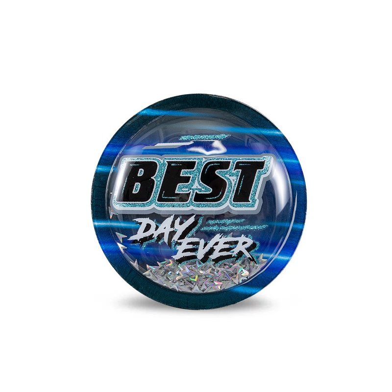 替换式闪亮摇摇徽章 - 最美的一天 书包徽章 摇摇亮片 - 徽章/别针 - 其他材质 蓝色