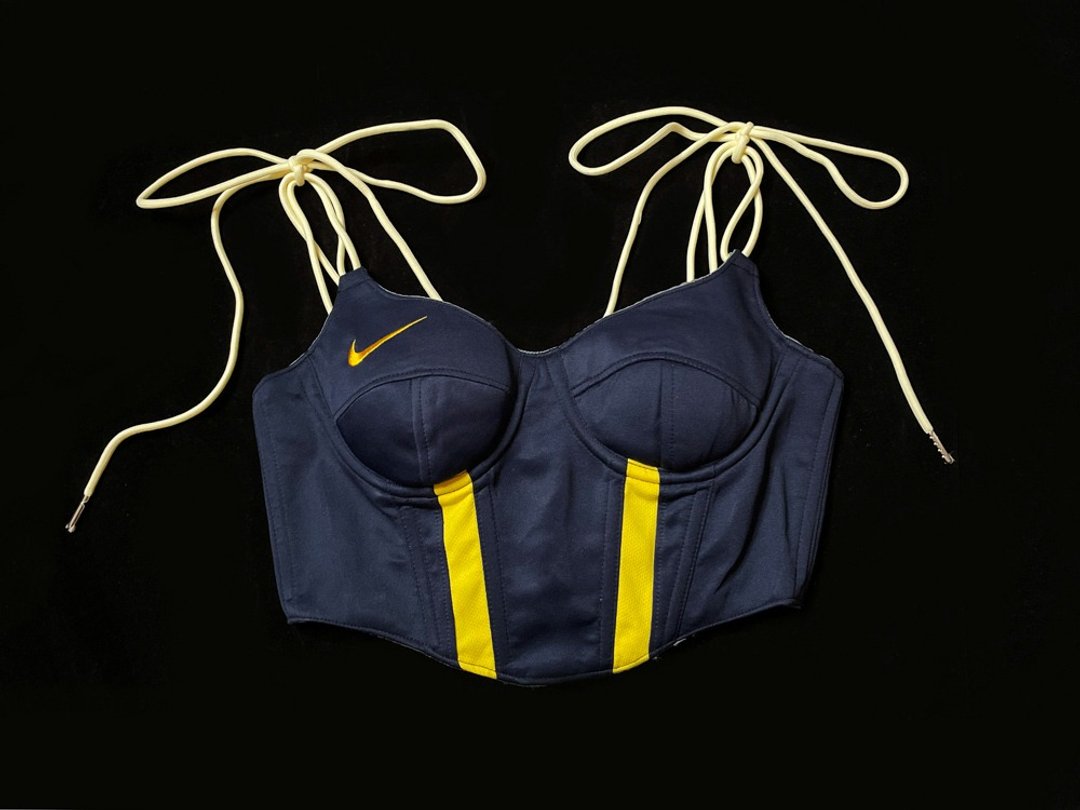 REGETHER 古着改制 sportswear 罩杯式绑带马甲-NIKE 03 - 女装背心 - 碳纤维 蓝色