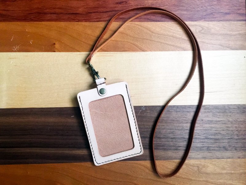 艺创小间 | 原色真皮简约直式证件套识别证 情人节 礼物 - 证件套/卡套 - 真皮 