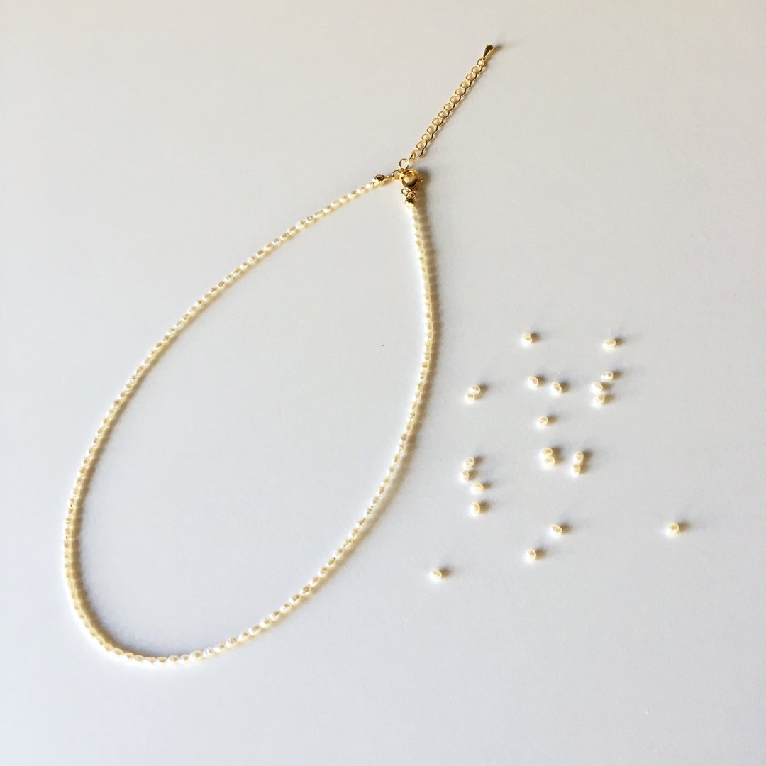 June birthstone ultra-small freshwater pearl necklace - 项链 - 宝石 