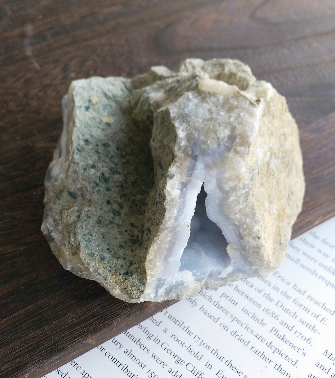 Chalcedony 马达加斯加产地 蓝玉髓 蓝纹玛瑙 天然矿石 原矿 - 摆饰 - 其他材质 