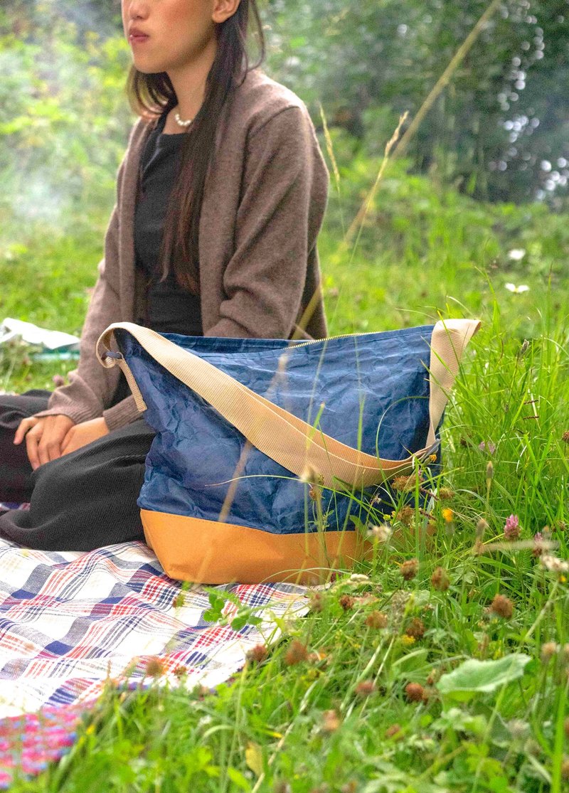 日本Flybag大尺寸肩背包 - 侧背包/斜挎包 - 其他人造纤维 蓝色