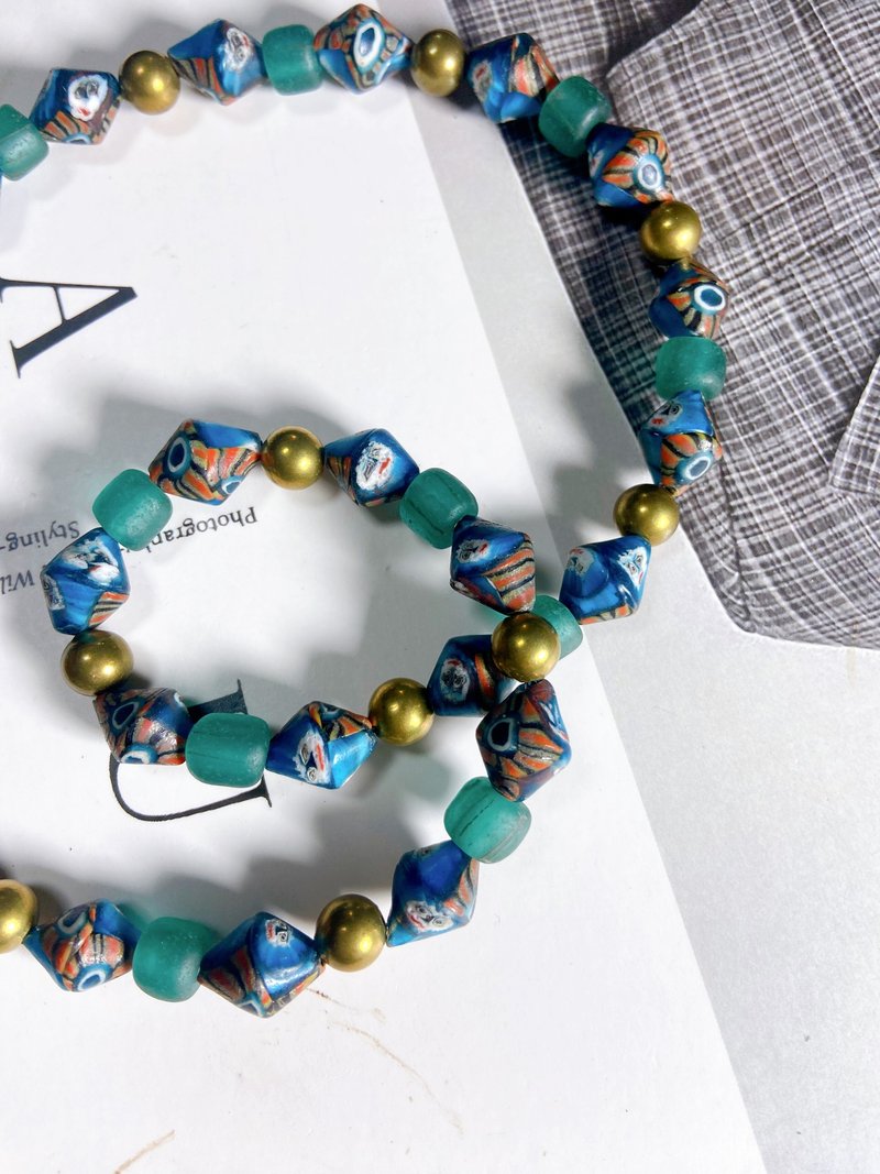 项链//西亚琉璃珠 - 项链 - 琉璃 绿色