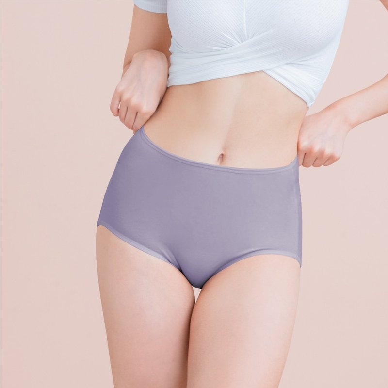 【台湾制】丝蛋白高腰包臀内裤 L-Q(2XL) 紫 2189-92 可兰霓 Clany - 女士内衣裤 - 其他材质 紫色