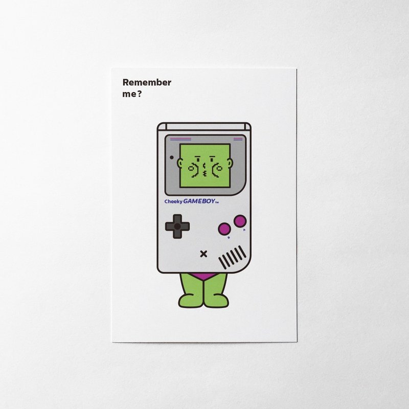 cheeky cheeky GameBoy游戏机 记得我? 明信片 - 卡片/明信片 - 纸 白色