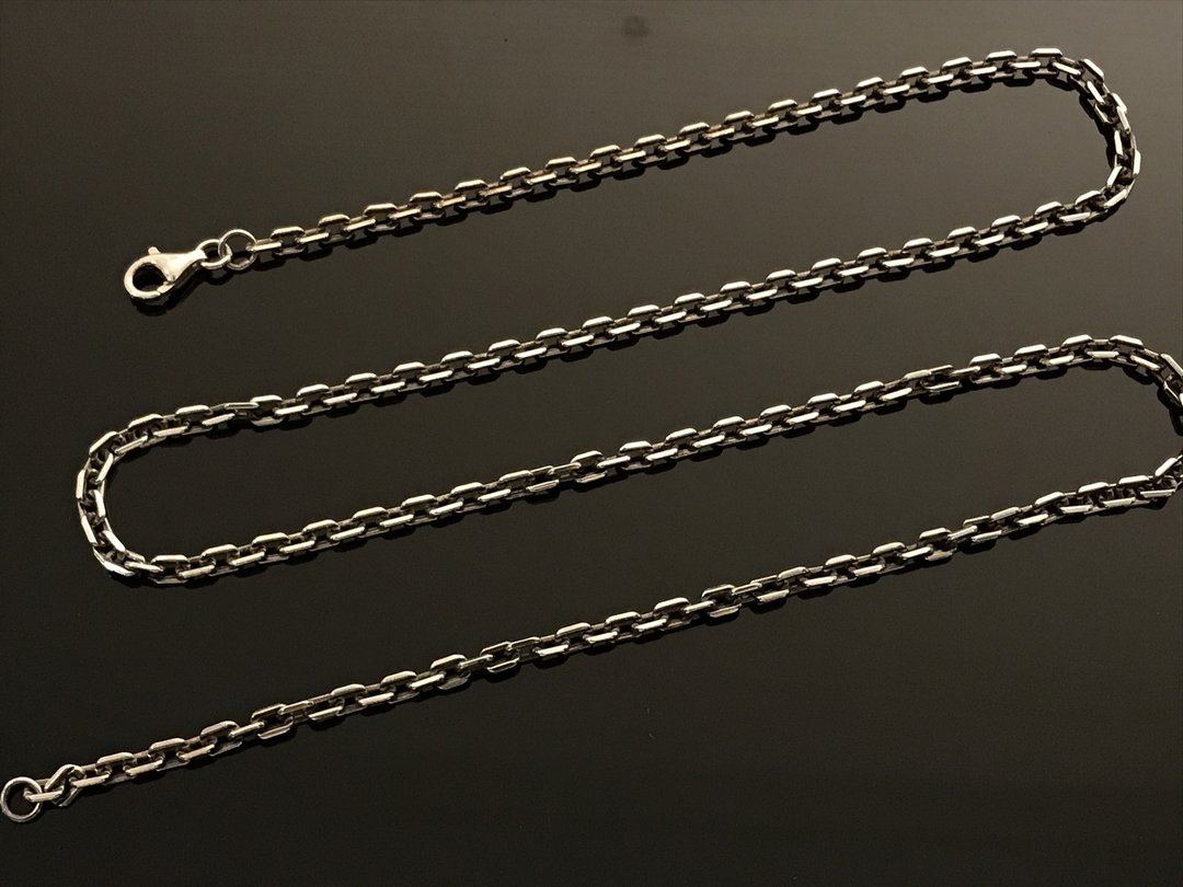 【银链系列】方切银链 /M/45-65cm 925/纯银 - 项链 - 纯银 银色
