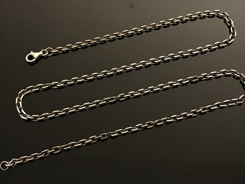 【银链系列】方切银链 /M/45-65cm 925/纯银 - 项链 - 纯银 银色