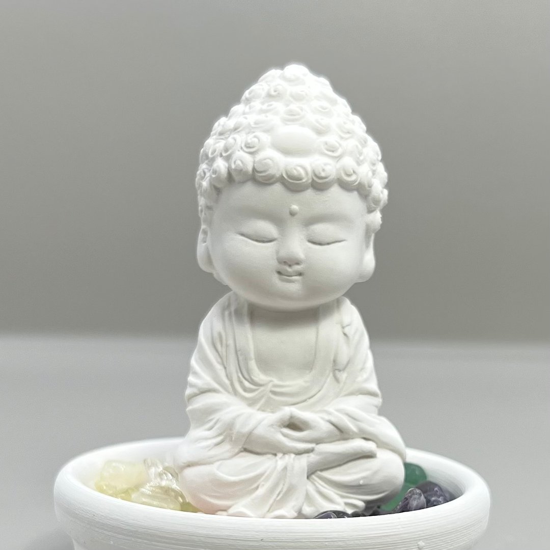 【多入优惠】水晶扩香 开运五行矿石之培德小盘水晶套组赠5ML精油 - 香薰/精油/线香 - 水泥 白色