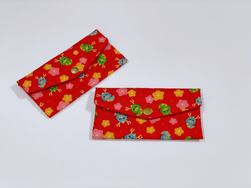 龙年 花开富贵 红包袋/收纳袋/存折袋 可免费刺绣名 - 红包/春联 - 棉．麻 红色