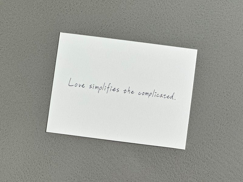 手工绢印明信片 - 爱使一切的复杂变为简单 - 卡片/明信片 - 纸 