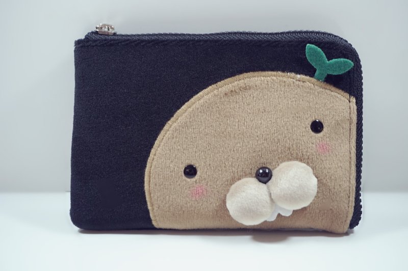 Bucute 马林鼠数钱包/生日礼物首选/出国旅行/交换礼物/手工制作/ - 零钱包 - 纸 黑色