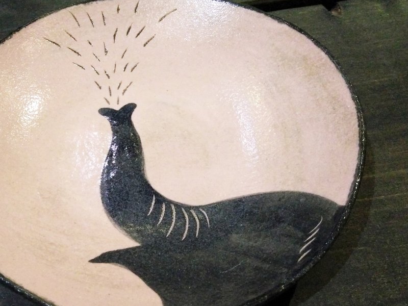 Do Do 手作 悄悄话．动物剪影系列(粉红象中碟) - 浅碟/小碟子 - 陶 