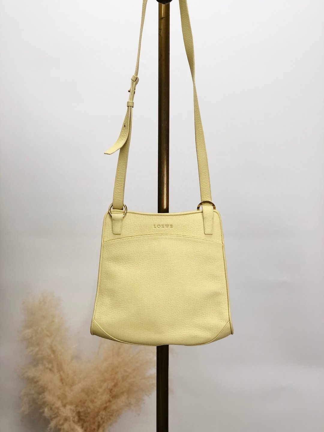 【日本直送 VintageShop solo 名牌中古包】LOEWE 罗威 侧背包 黄色 皮革 vintage 古董 - 侧背包/斜挎包 - 真皮 黄色