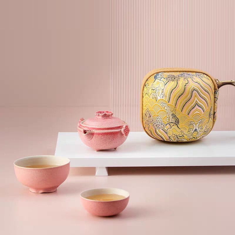 女士茶具多福精致茶具随身便携式旅行茶具 - 茶具/茶杯 - 陶 