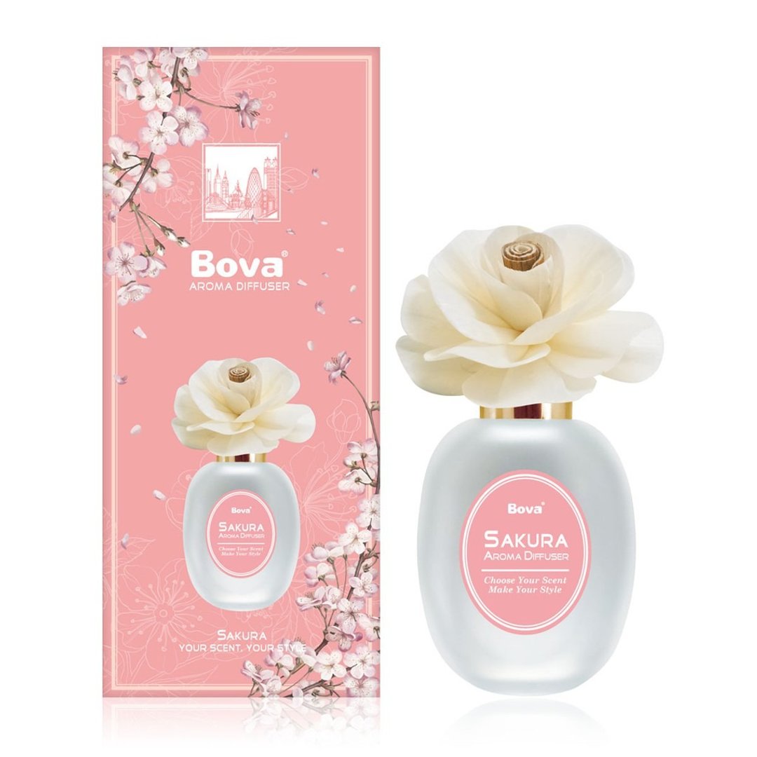 【官方现货】法柏Bova 扩香瓶 花漾No.7 樱花 100ml - 香薰/精油/线香 - 其他材质 白色