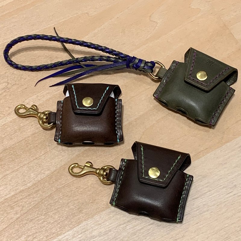 纯手工制作手工染色皮革AirPods 2 保护套 - 耳机收纳 - 真皮 多色
