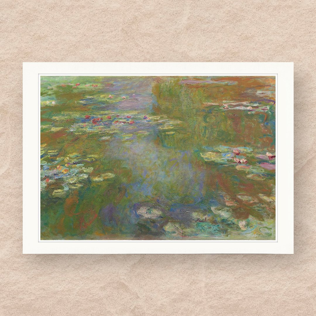 【B4 艺术画卡・B4 Poster】莫内・睡莲池 - 海报/装饰画/版画 - 纸 绿色