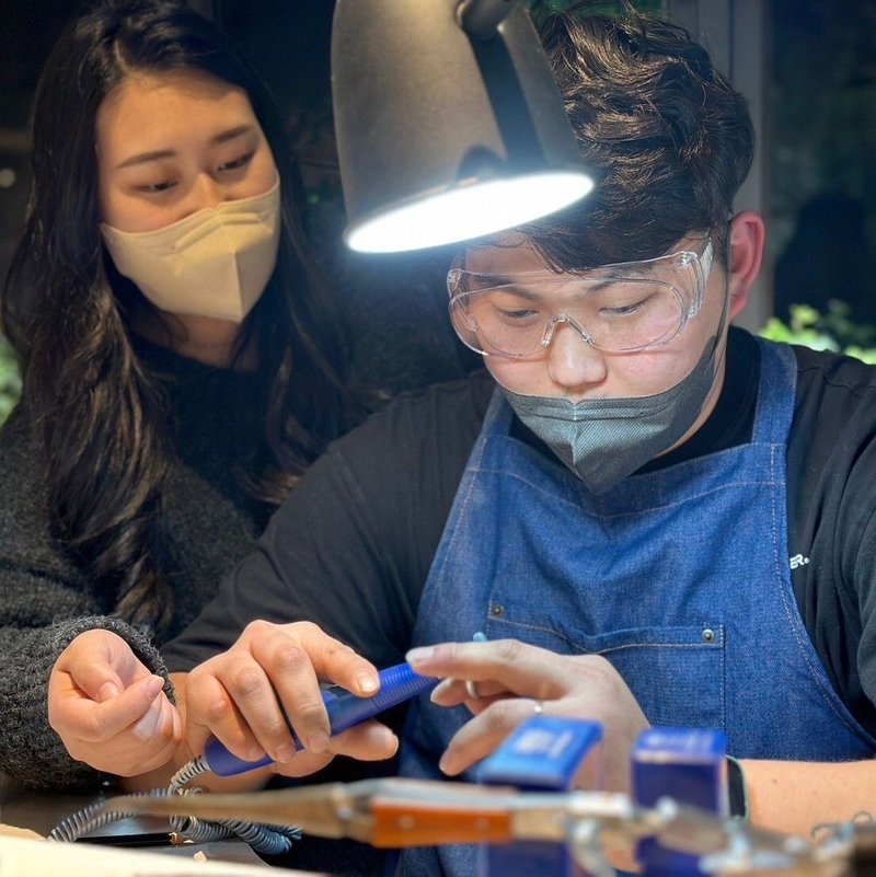 纯银对戒・双人手作课程・金工体验【文化币手作】 - 金工/饰品 - 纯银 