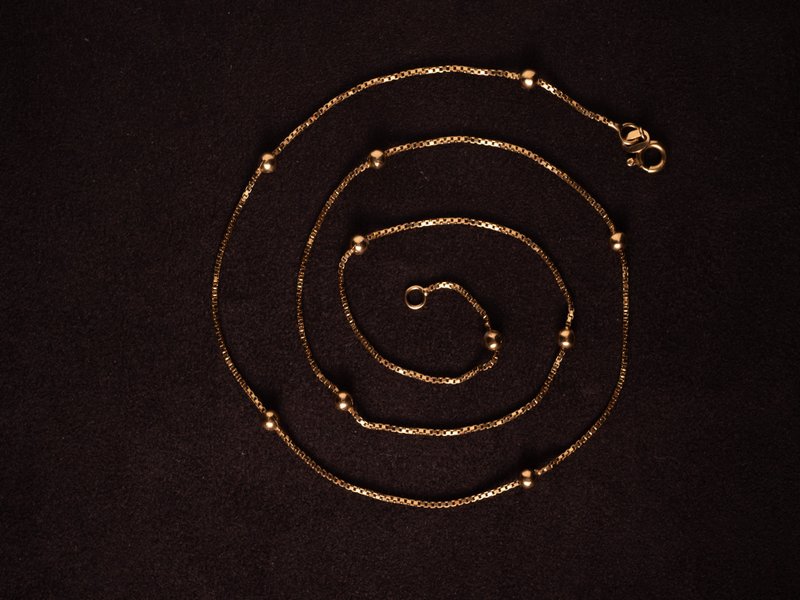 20世纪下半叶 奥地利 金球细链 - 项链 - 贵金属 金色