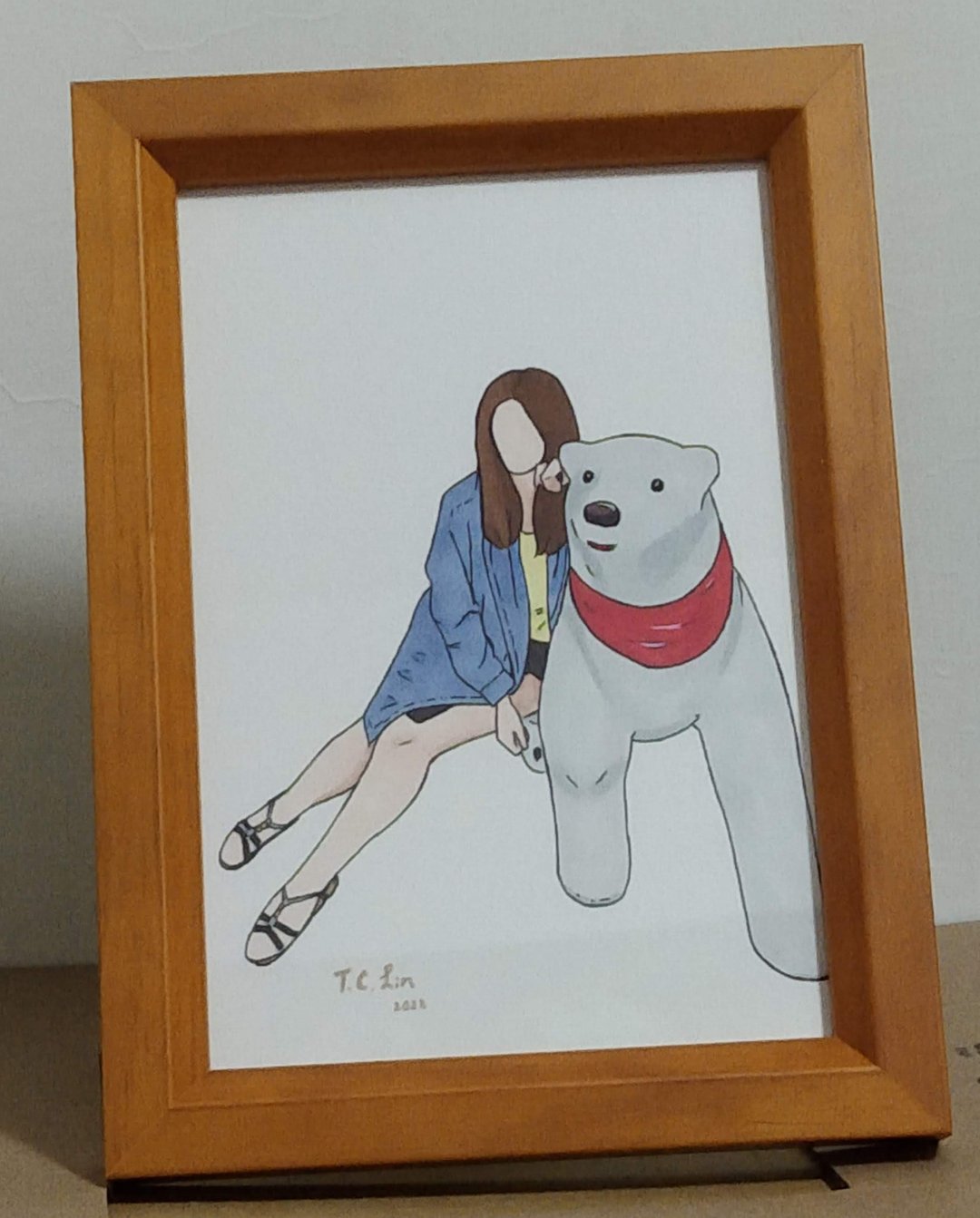 色块画 / 线条画 / 无脸画 / 人像半身画 / 麦克笔画 / 手绘 - 订制画像 - 纸 