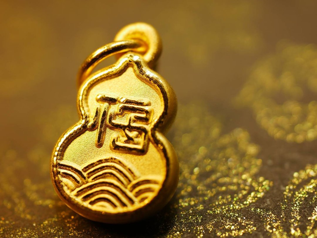 黄金坠子-福气满满福禄一生金饰-黄金9999 - 吊饰 - 24k 金 金色